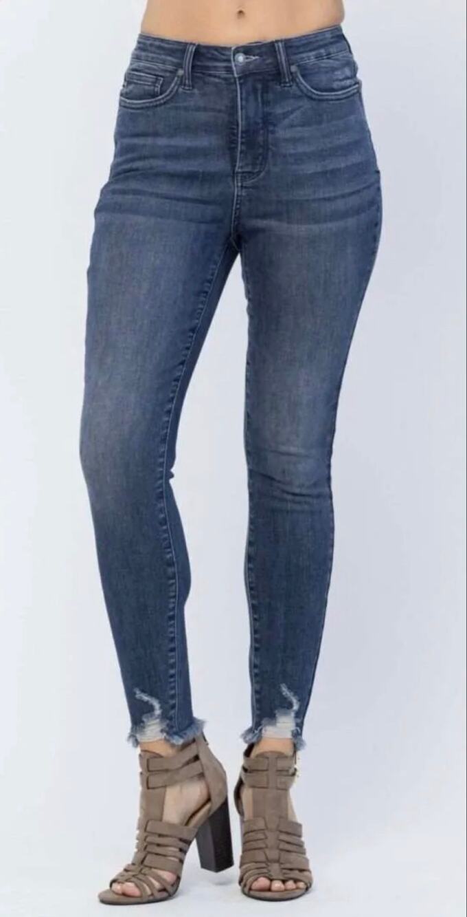 Judy Blue High Rise Tummy Control Distressed Skinny Jeans Size 5/27 88425